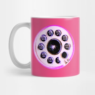 Retro Phone, Pink Vintage Dial Phone Mug